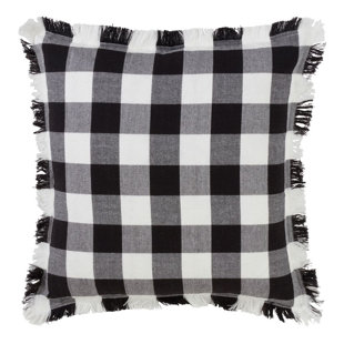 Buffalo Plaid Chair Wayfair Corina Buffalo Check Plaid Fringe Trim Clic Cotton Throw Pillow
