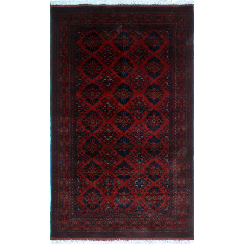 Isabelline One Of A Kind Abeyta Hand Knotted Red Geometric Area Rug One Of A Kind Abeyta Hand Knotted Red Geometric Area Rug