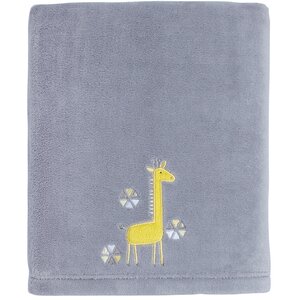 Giraffe Time Appliqued Fleece Blanket