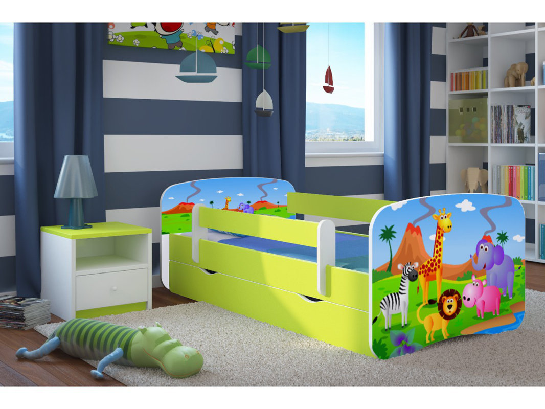 Kocot Kids Funktionsbett Safari mit Matratze und Schublade