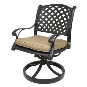 Beadle Patio Chair with Cushion (Set of 2)