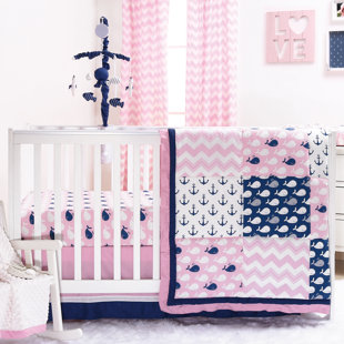 Navy And Pink Crib Bedding Wayfair Quickview