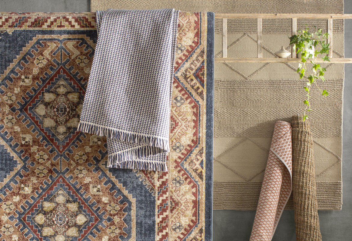 Isanotski Red/Blue Area Rug & Reviews Birch Lane