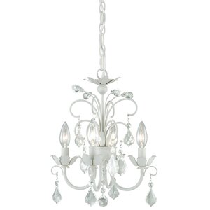 Lavender 4-Light Crystal Chandelier