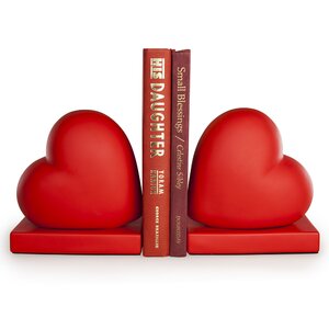 Red Hearts Book End (Set of 2)