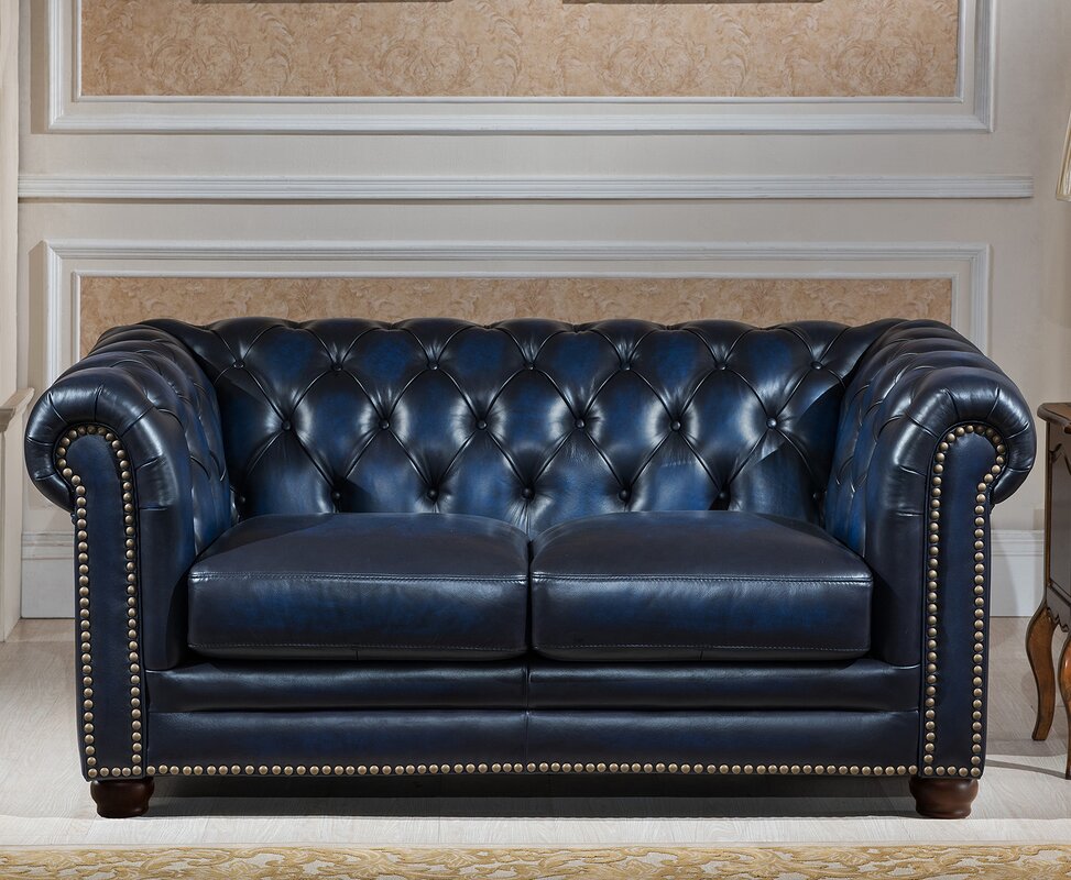 nebraska leather chesterfield sofa loveseat and chair set