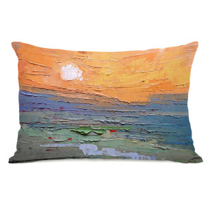 Burnt Orange And Blue Pillows Wayfair Perryville Burnt Sky Outdoor Lumbar Pillow