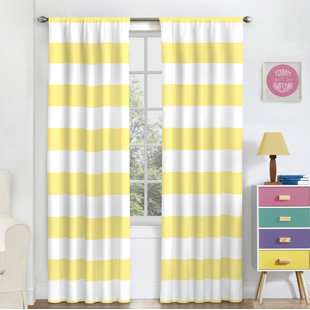 Baby Boy Nursery Curtains Wayfair Crepeau Striped Blackout Rod Pocket Single Curtain Panel