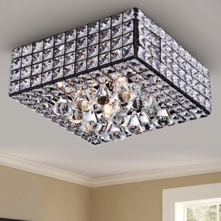Crystal World Lighting Wayfair Ca Thora 4 Light Crystal Flush Mount