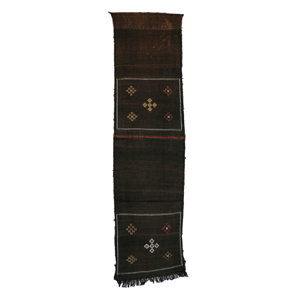 Kilim Moroccan Cactus Silk Hand Knotted Wool Brown Area Rugu00a0