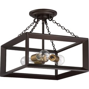 Ethyl 3-Light Semi Flush Mount