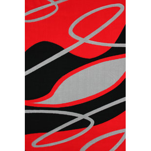 Heatset Polypropylene Rug Wayfair Dinapoli Machine Woven Polypropylene Red Black Gray Area Rug