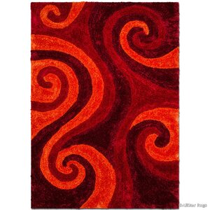 Hand-Tufted Red Area Rug