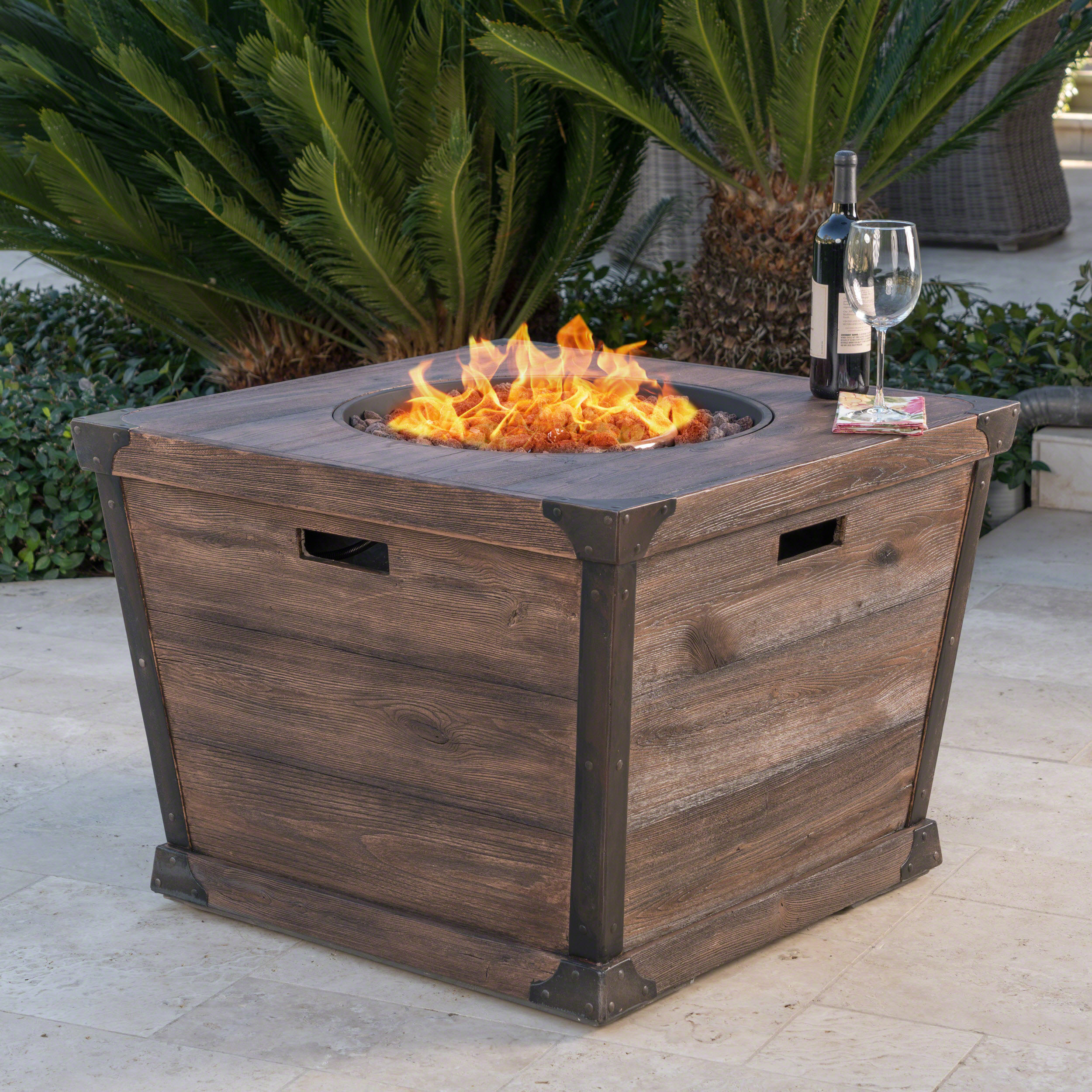 17 Stories Coomes Concrete Propane Fire Pit Table Reviews Wayfair Our Sites