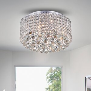 Kinney Crystal Circle 4-Light Flush Mount