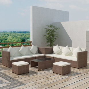 8 Seater Rattan Corner Sofa Wayfair Co Uk Quickview 0 Apr Financing