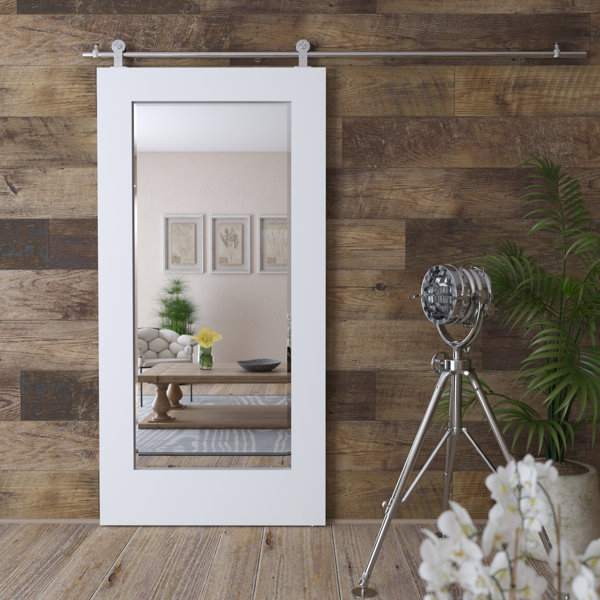 Gracie Oaks Jakeman Barn Door Full Length Mirror Wayfair
