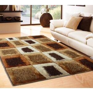 Hand-Tufted Brown Hand Rug