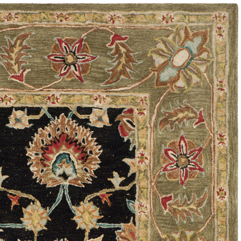 Black And Green Area Rugs safavieh anatolia black/green area rug & reviews | wayfair Black And Green Area Rugs safavieh anatolia black/green area rug & reviews | wayfair