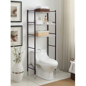Over The Toilet Storage Cabinets Wayfair Duplex 24 W X 66 25 H Over The Toilet Storage