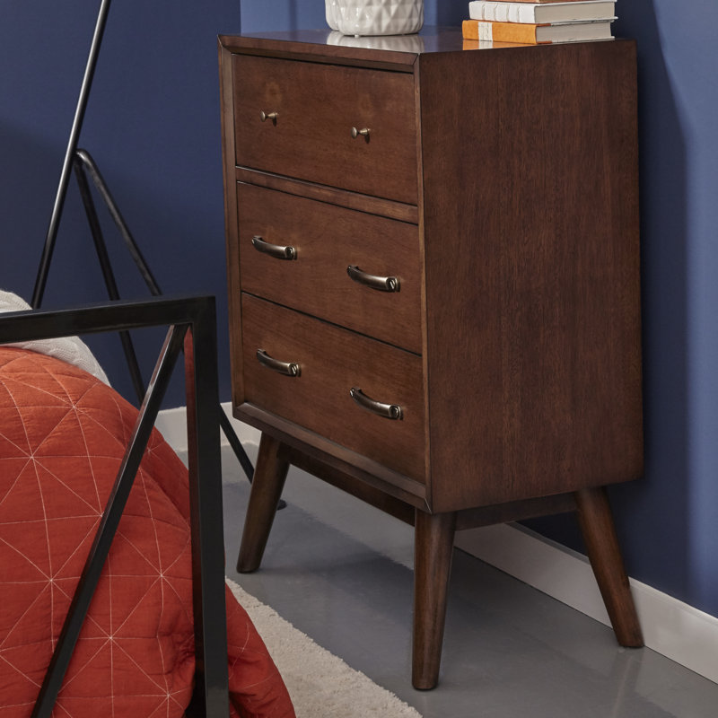 Ripton Mid-Century Modern 3 Drawer Accent Chest & Reviews ...