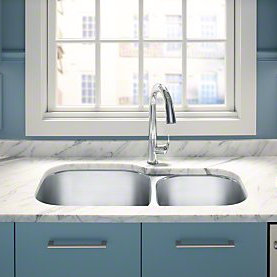 Kohler Undertone Preserve 35 1 8 L X 20 W 9 5 Under Mount Kohler Undertone Preserve 35 1 8 L X 20 W 9 5 Under Mount Extra Large Medium Double Bowl Kitchen Sink Wayfair