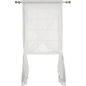 Polka Dots Sheer Rod Pocket Single Curtain Panel