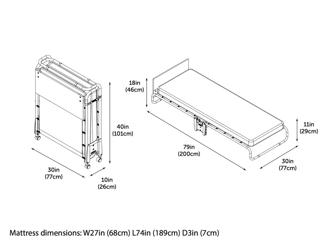 JayBe Inspire Folding Bed with Airflow Fiber Mattress & Reviews Wayfair