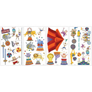 Studio Designs 33 Piece Big Top Circus Wall Decal