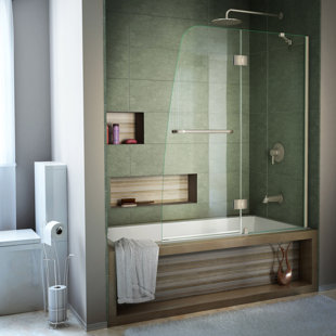 Hinged Shower Bathtub Doors You Ll Love Wayfair Hinged Shower Bathtub Doors