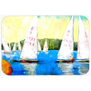 Sailboats Round The Mark Kitchen/Bath Mat