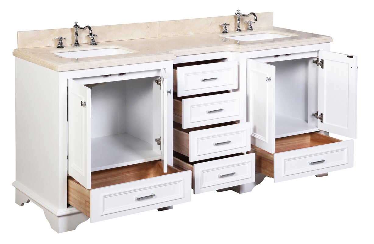 Nantucket 72 Double Bathroom Vanity Set