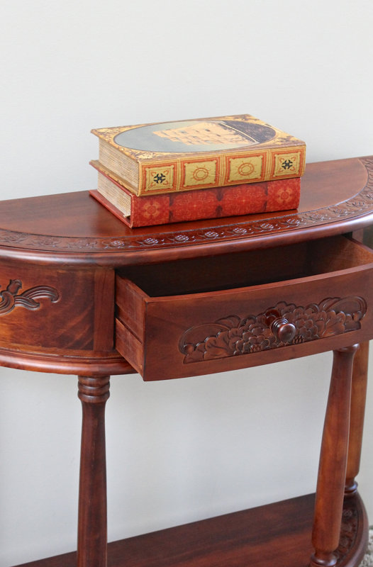 International Caravan Windsor Hand Carved Wood Console Table & Reviews