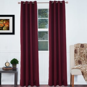 Solid Blackout Grommet Single Curtain Panel