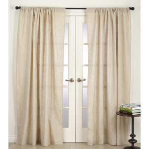Kitt Solid Semi-Sheer Rod Pocket Single Curtain Panel