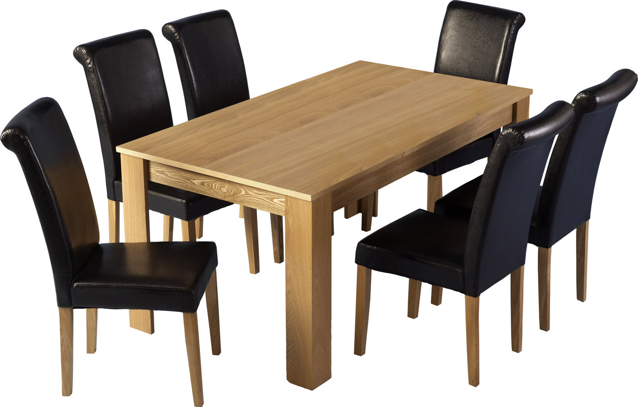 Home & Haus Solid Oak Upholstered Dining Chair & Reviews ...