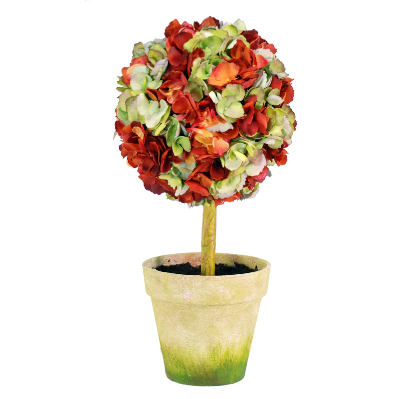 Jane Seymour Botanicals Dried Topiary Hydrangea Floral Arrangement in