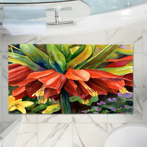 Anne Gifford's Fritillaria Memory Foam Bath Rug