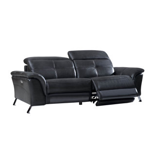 Electric Recliner Sofas Wayfair Tom Electric Leather Reclining Sofa