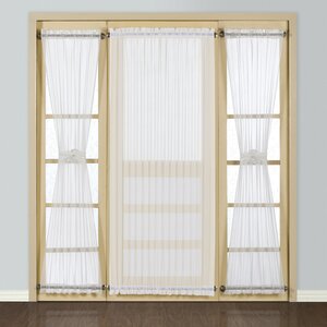 Giselle Full Door Solid Semi - Sheer Rod Pocket Single Curtain Panel