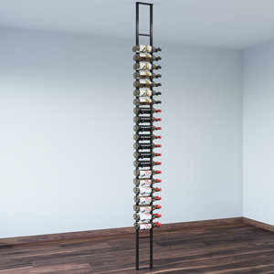 Floating 42 Bottle Wall Mounted Wine Bottle Rack