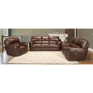 Blair Leather Configurable Living Room Set by Red Barrel Studio