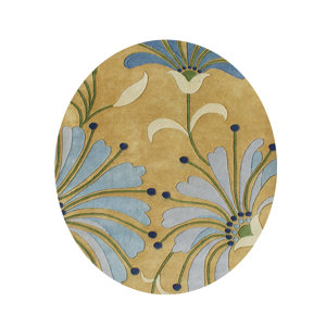 Aberdeen Wild Lily Floral Hand Woven Wool Gold Area Rug
