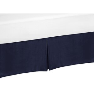 Arrow Solid Navy Blue Bed Skirt