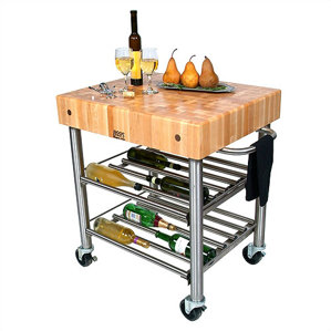 Cucina Americana Kitchen Cart with Butcher Block Top by John Boos
