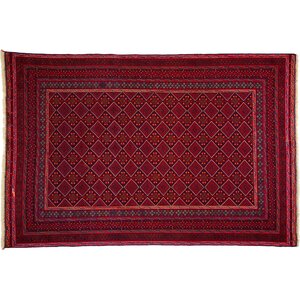 One-of-a-Kind Barjasta Hand-Knotted Red Area Rug