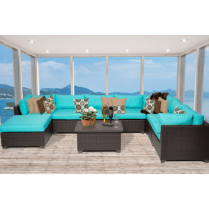 Belle 9 Piece Sectional Seating Group With Cushion