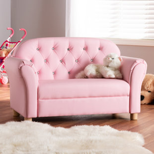 Kids Sofas Group Seating You Ll Love Wayfair Hebden Kids Faux Leather Loveseat