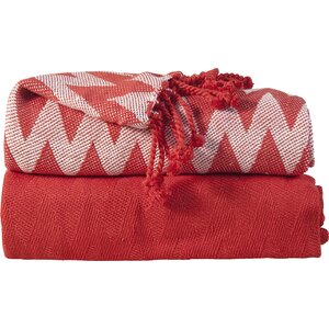 Deguzman Chevron Cotton Throw Blanket