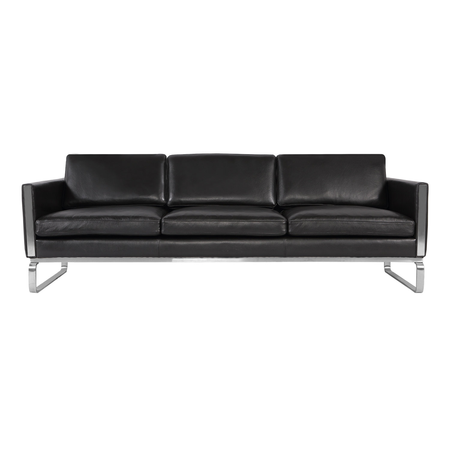 Aina Mid Century Modern Leather Sofa